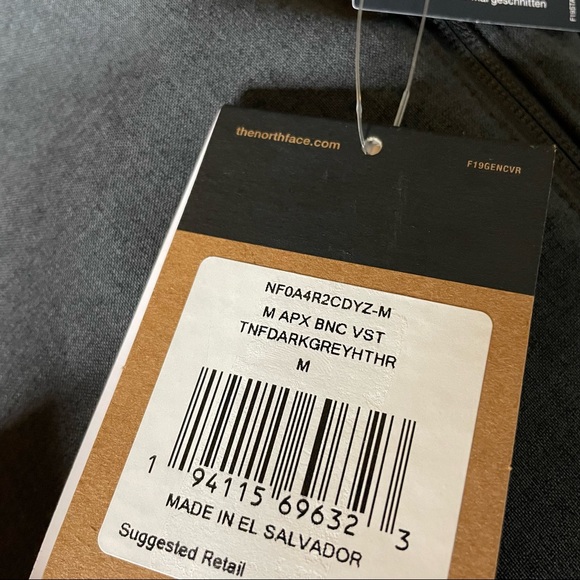 The North Face Apex Bionic Vest Dark Gray Medium like new - Picture 8 of 8